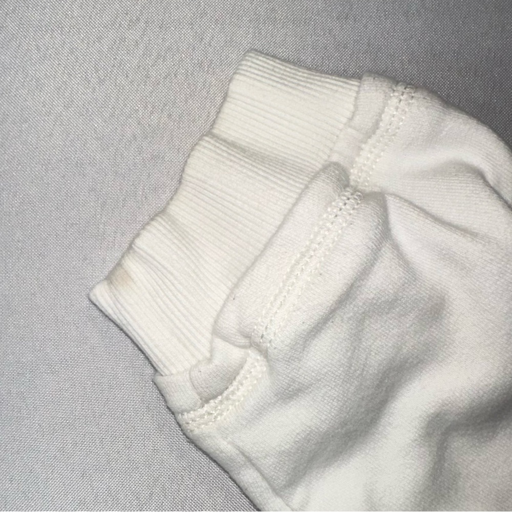 FP Movement Free People White French Terry V-Neck Oversized Polo Sweatshirt Lg - Picture 6 of 15